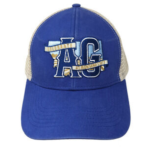 Celebrate AG At Montana State Strapback Trucker Hat Blue One Size Mesh Back Hit